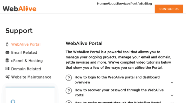 support.webalive.com.au