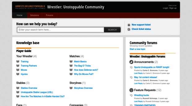 support.wrestlerunstoppable.com