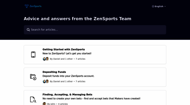 support.zensports.com