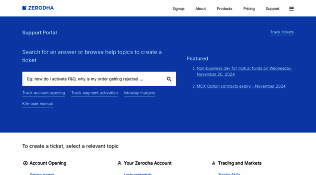 support.zerodha.com