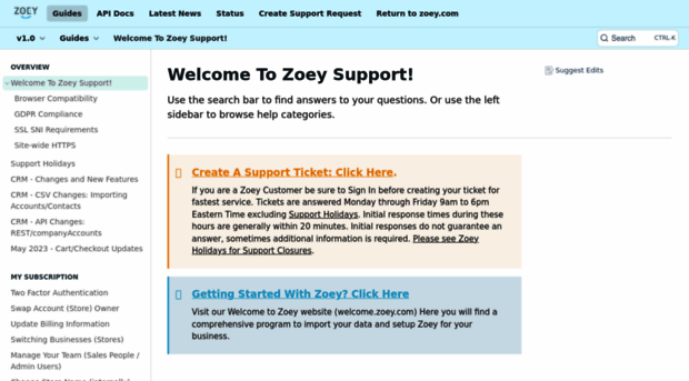 support.zoey.com