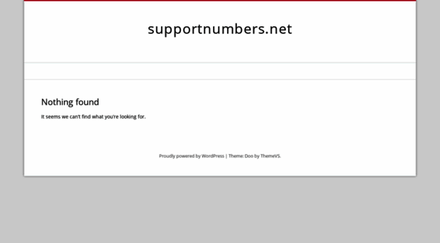 supportnumbers.net