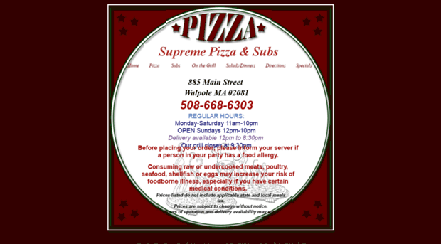 supremepizzaandsubs.com