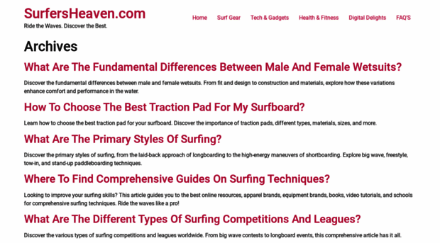 surfersheaven.com