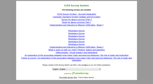 survey.ex.ac.uk