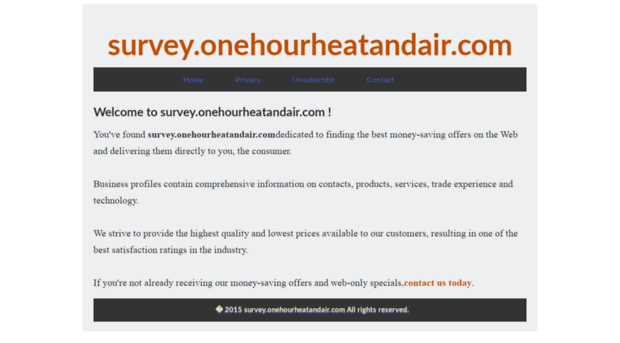survey.onehourheatandair.com