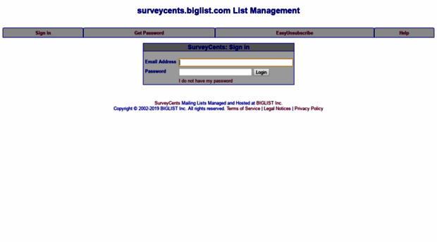 surveycents.biglist.com