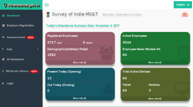 surveyofindia.attendance.gov.in