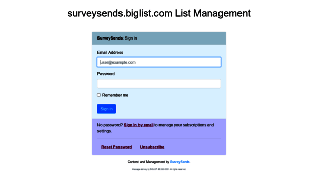 surveysends.biglist.com