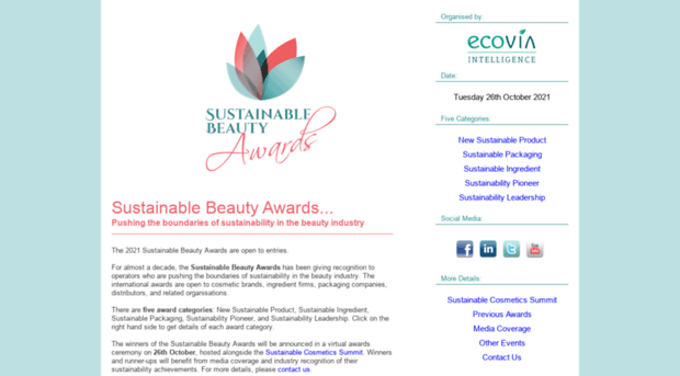 sustainablebeautyawards.com