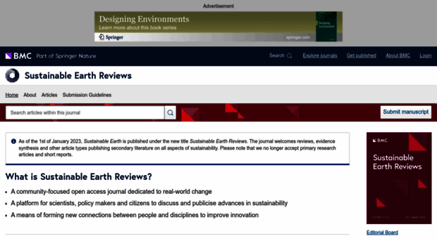 sustainableearthreviews.biomedcentral.com