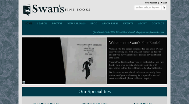 swansfinebooks.com