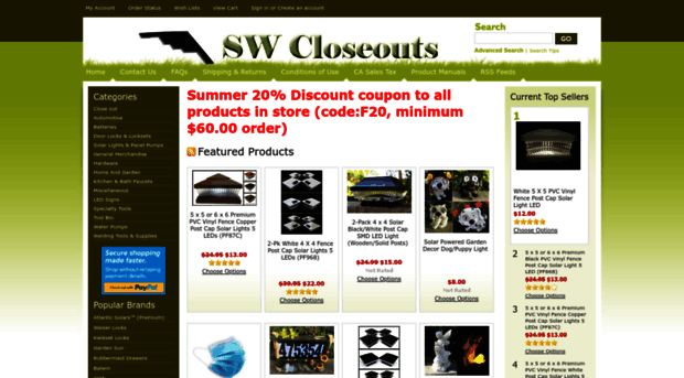 swcloseouts.com