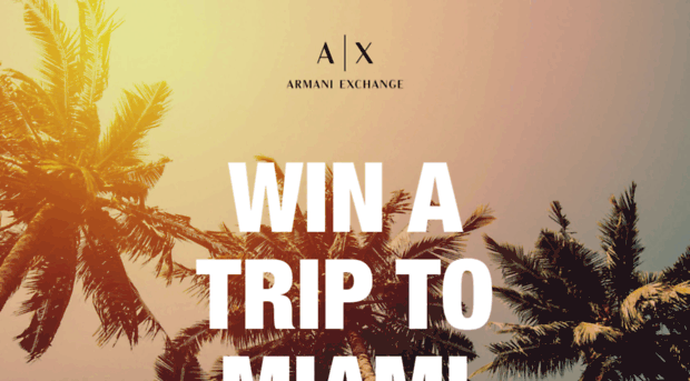 sweepstakes.armaniexchange.com