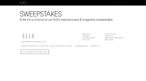 sweepstakes.elle.com