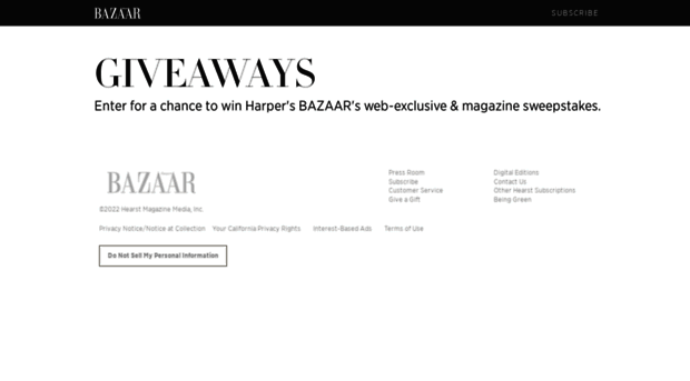 sweepstakes.harpersbazaar.com