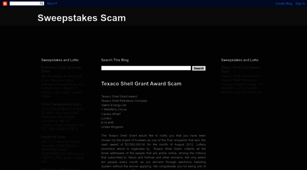 sweepstakescam.blogspot.com