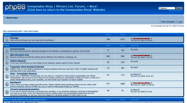 sweepstakesninjaforums.com