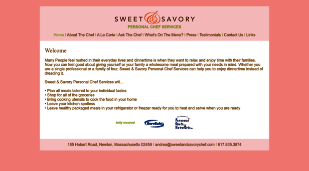 sweetandsavorychef.com