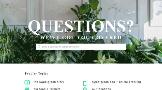 sweetgreen.desk.com