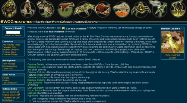 swgcreatures.com