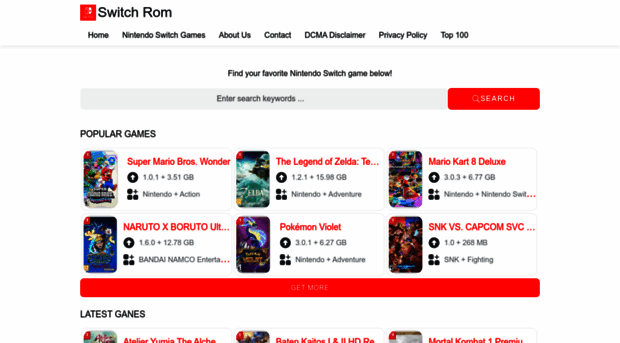 switchroms.io - Switch Rom - Download Nintendo... - Switch ROMs