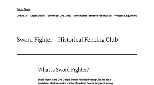 swordfighter.com.au