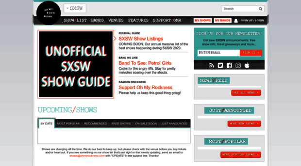 sxsw.ohmyrockness.com