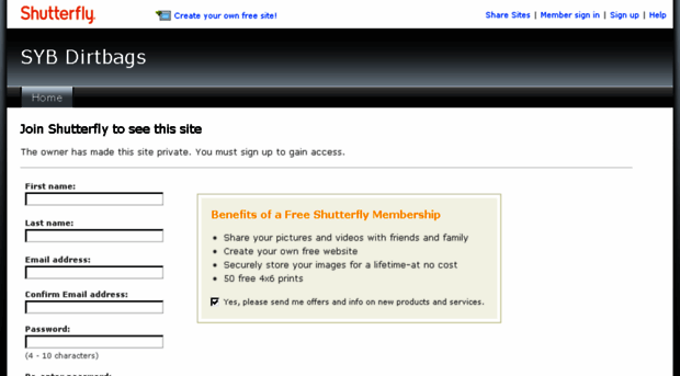 sybdirtbags.shutterfly.com