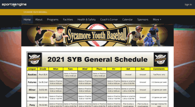 sycamoreyouthbaseball.org