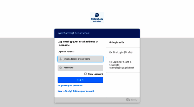 sydenhamhigh.fireflycloud.net