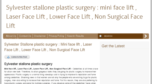 sylvesterstalloneplasticsurgery.info