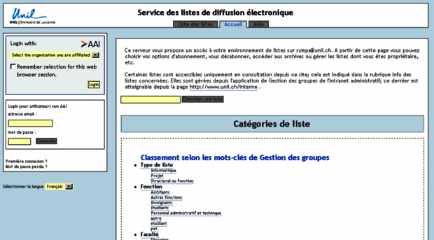 sympa.unil.ch