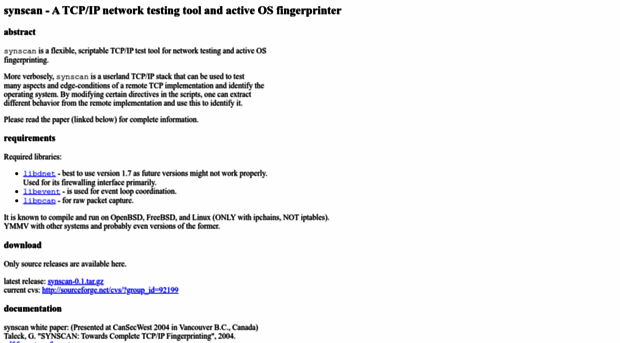 synscan.sourceforge.net