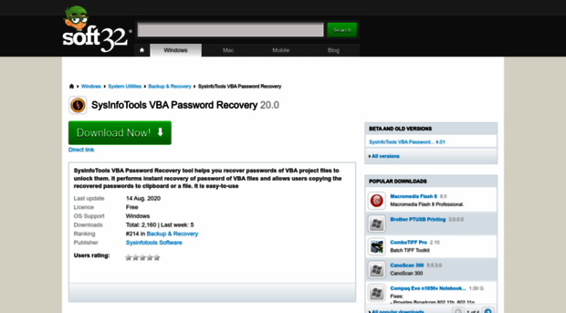 sysinfotools-vba-password-recovery.soft32.com