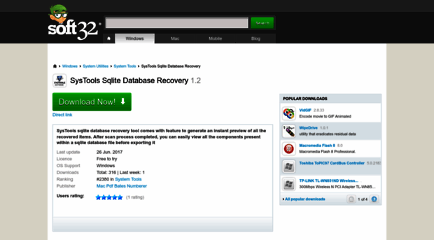 systools-sqlite-database-recovery.soft32.com