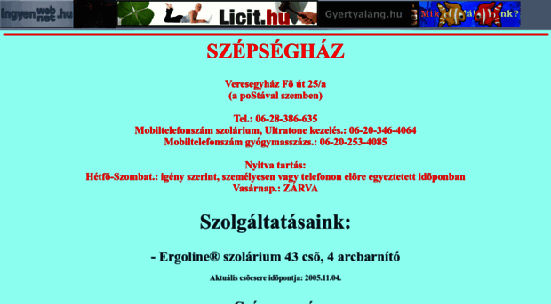 szepseghaz.ingyenweb.hu