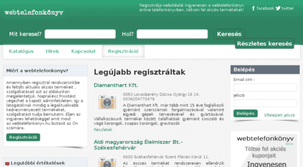 szereles.webtelefonkonyv.hu