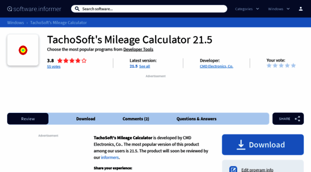 tachosoft-s-mileage-calculator.software.informer.com