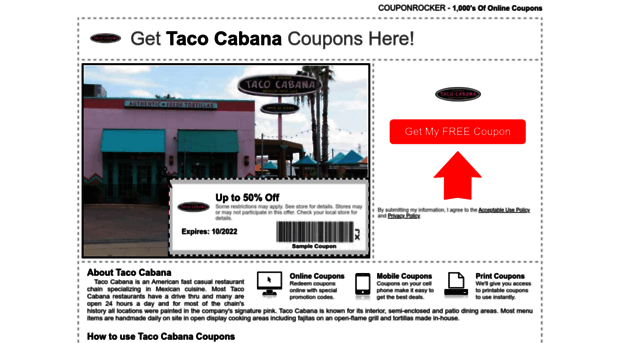 tacocabana.couponrocker.com