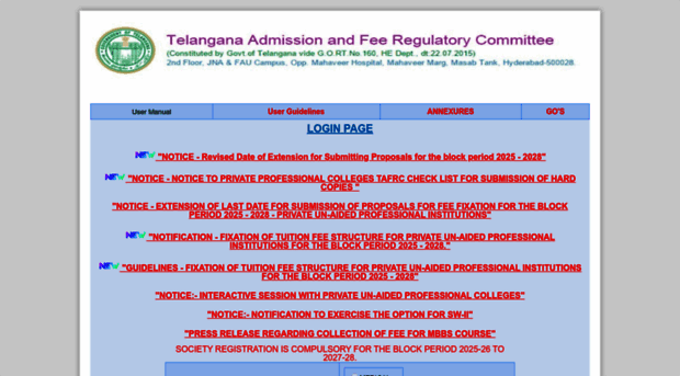 tafrconline.telangana.gov.in