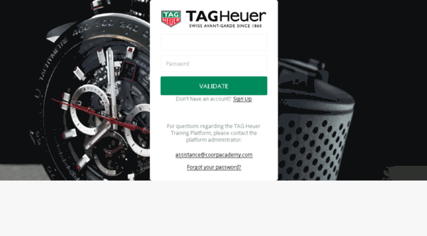 tag heuer pressure lab orpacademy CoorpAcademy Login Tag