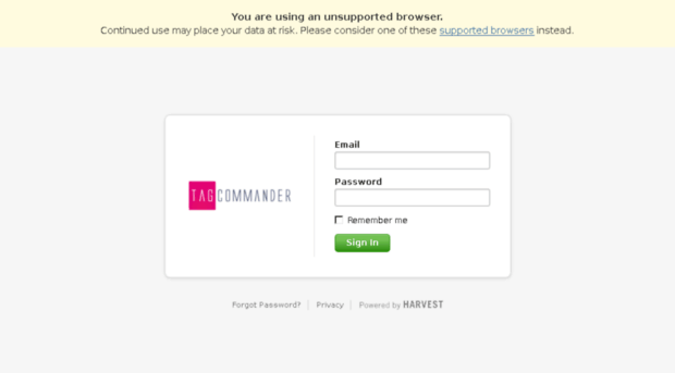 tagcommander.harvestapp.com