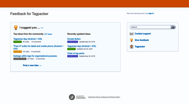 tagpacker.uservoice.com