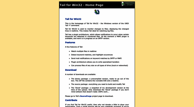 tailforwin32.sourceforge.net