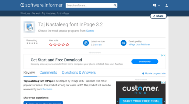 taj-nastaleeq-font-inpage.software.informer.com