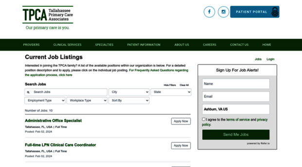 tallahasseeprimarycare.applicantpro.com