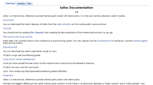 talloc.samba.org