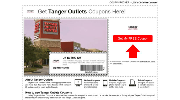 tangeroutlets.couponrocker.com