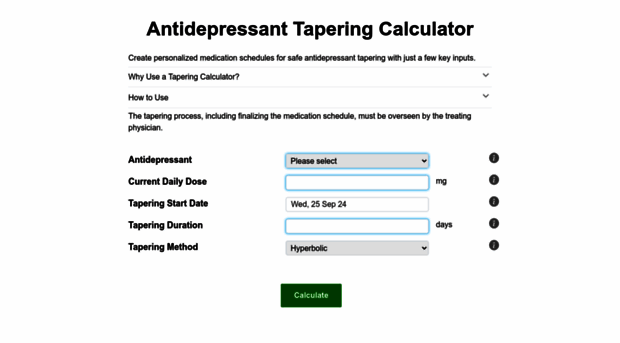 tapercalculator.com